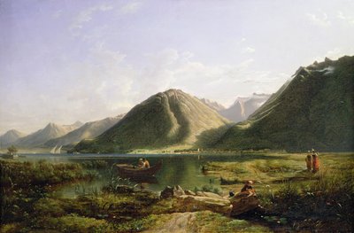 Fin del Lago de Ginebra, 1835 de Francis Danby